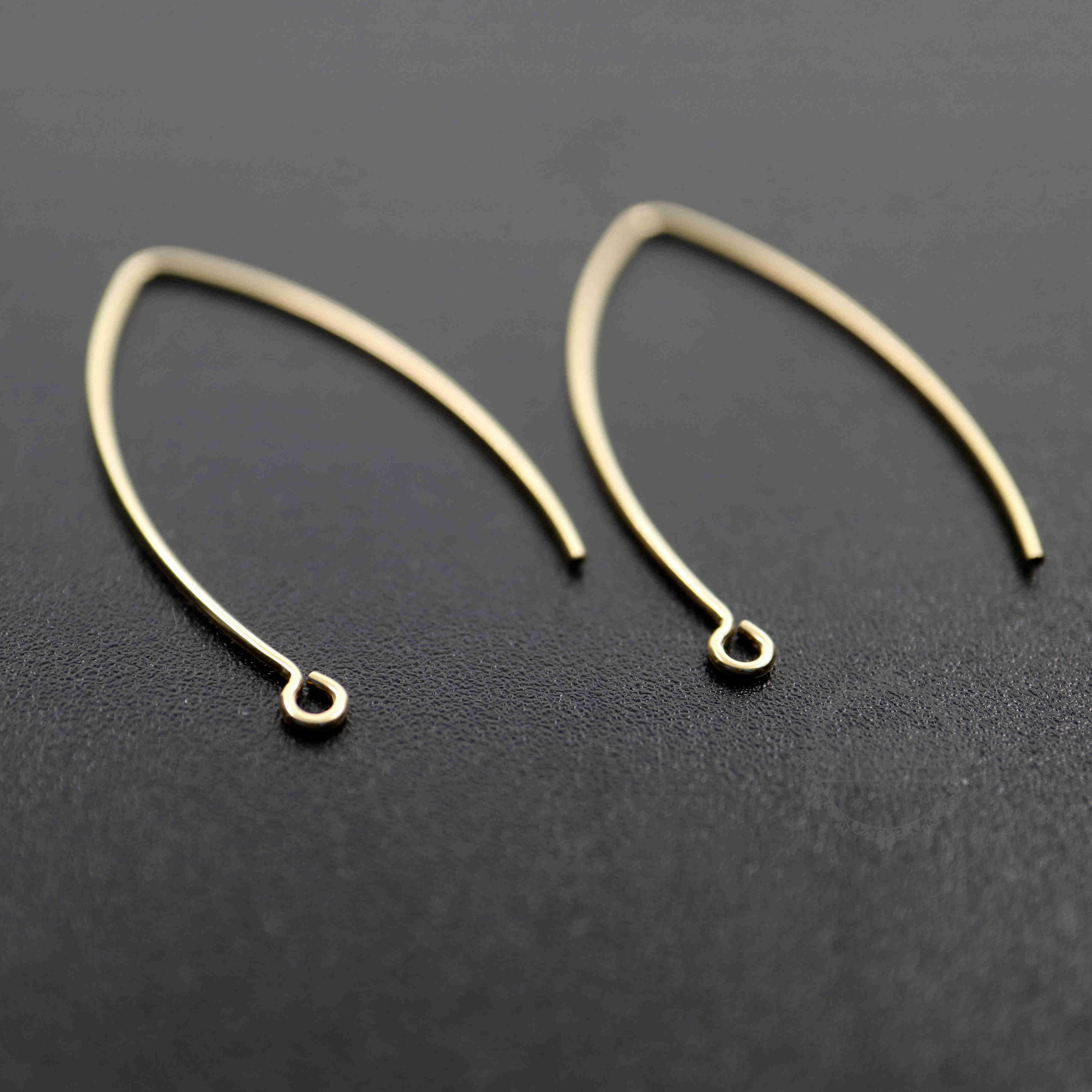 2pairs 18x32MM 14K Gold Filled Color Not Tarnished 0.76MM 21Gauge Wire Beading Earrings Hook DIY Earrings Supplies Findings 1705060 - Click Image to Close